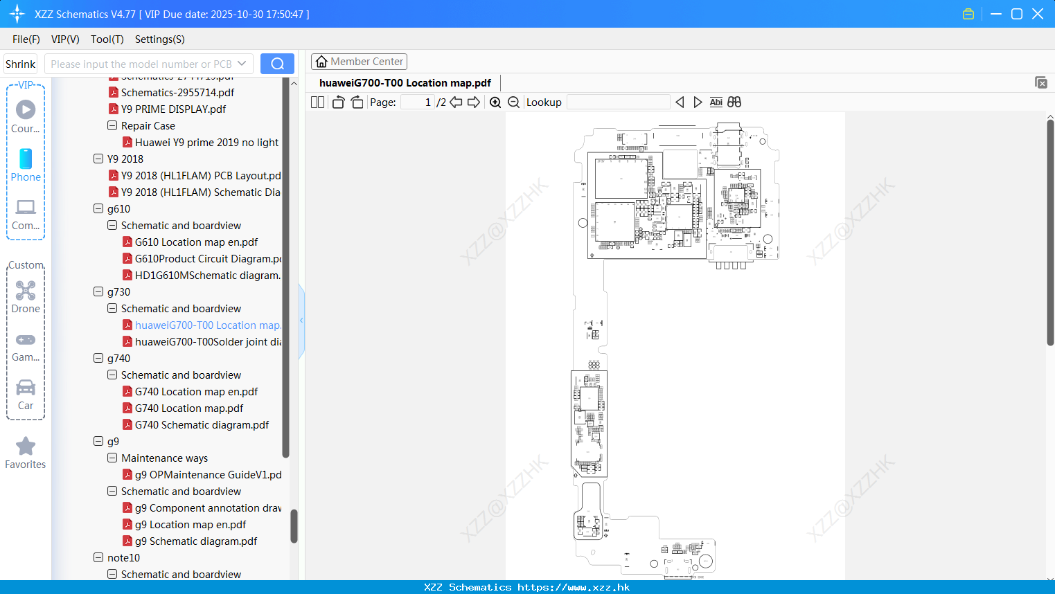HuaweiG700-T00 Location Map
